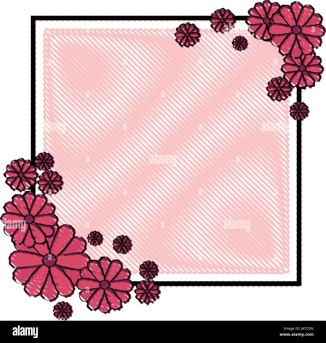 Frame with flowers Stock Vector Image & Art - Alamy