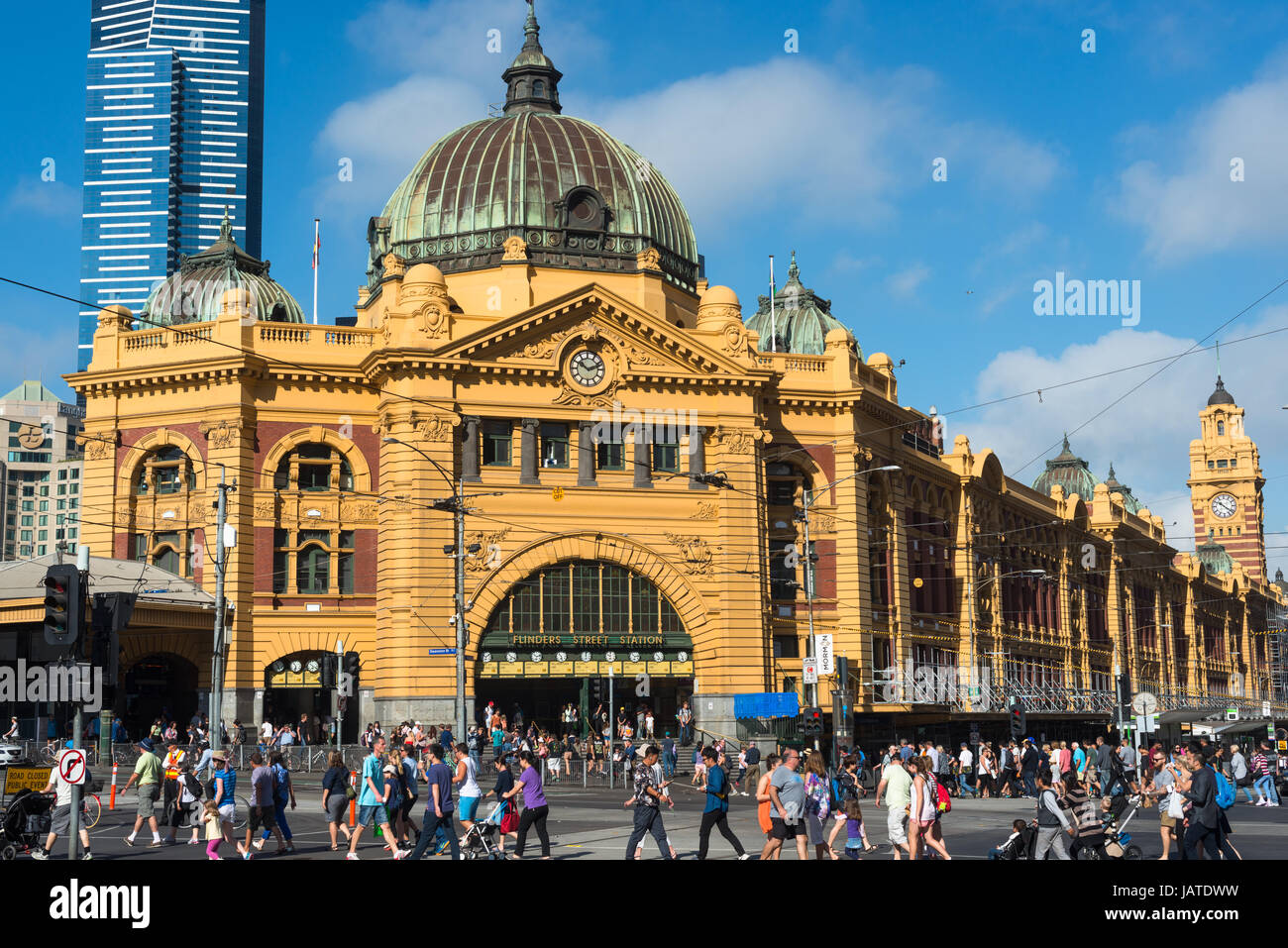 People Crossing the Busy Flinders Street in Melbourne. Editorial  Photography - Image of pedestrian, holiday: 170661187