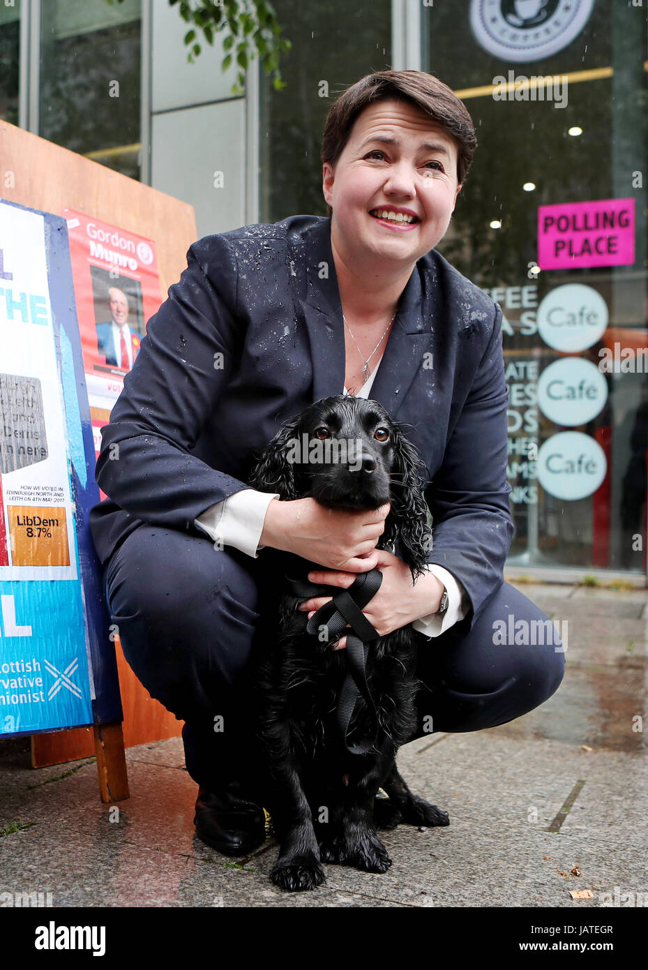 Scottish Conservative leader Ruth Davidson with her dog, called Wilson