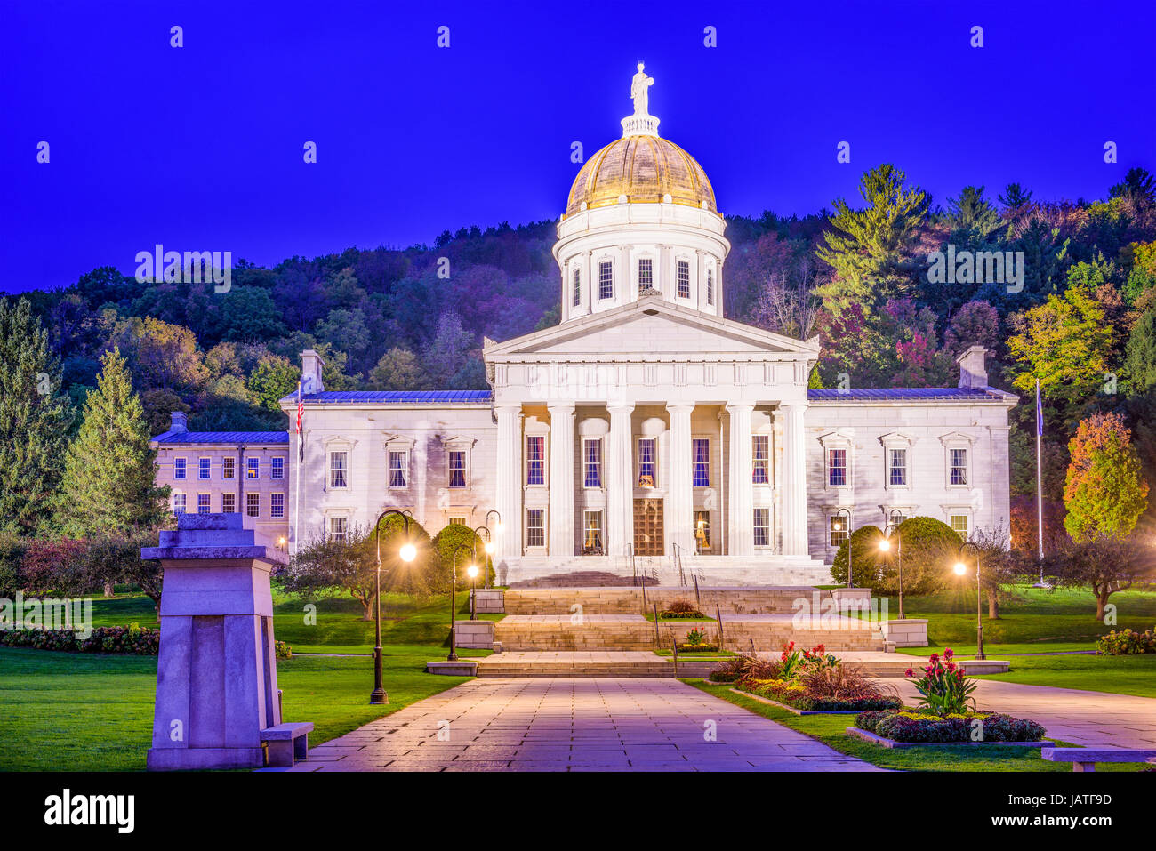 The Vermont State House in Montpelier, Vermont, USA. Stock Photo