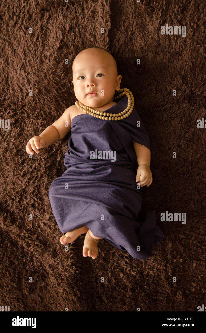 Baby Monk Stock Photo