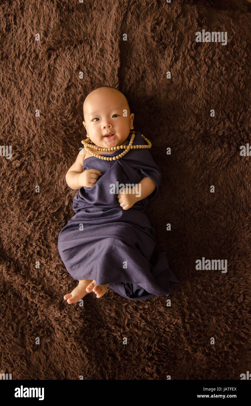 Baby Monk Stock Photo