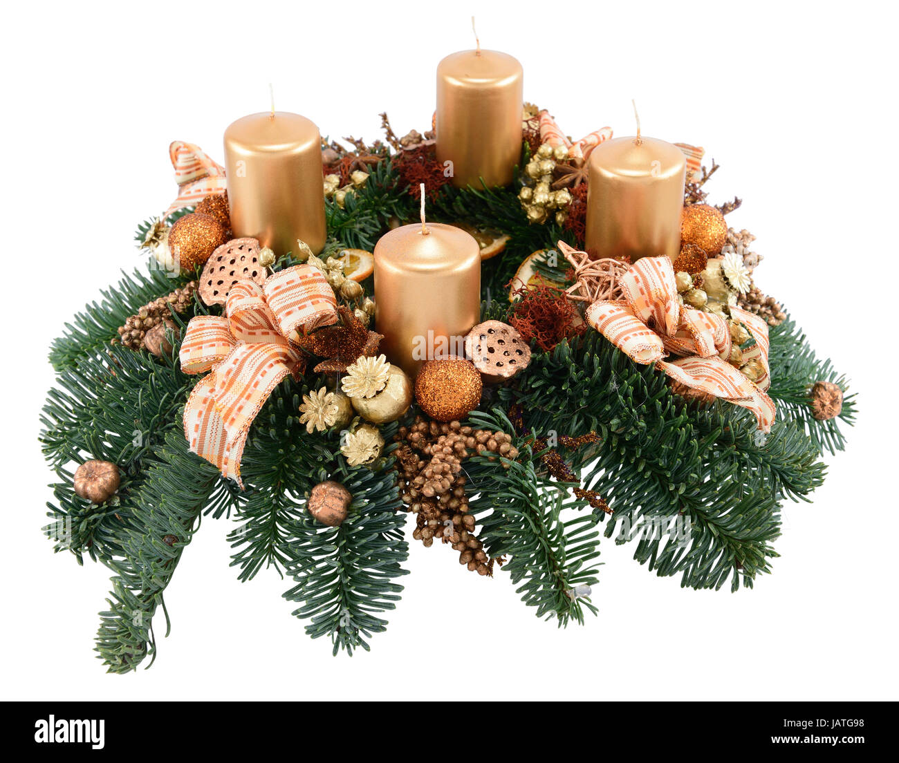 Advent wreath with four candles Cut Out Stock Images & Pictures - Alamy