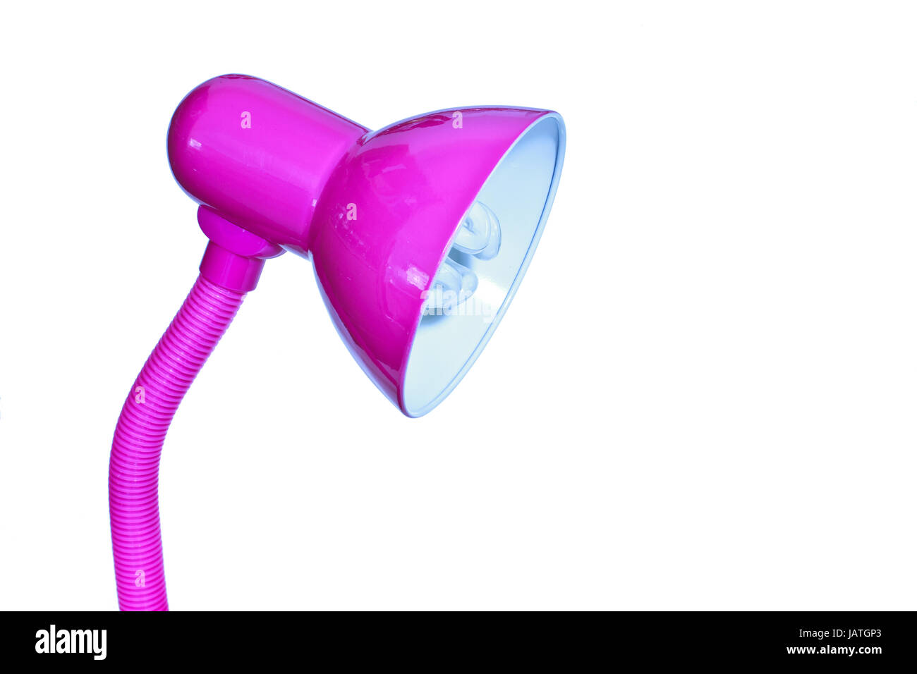 pink table lamp isolated on a white background Stock Photo