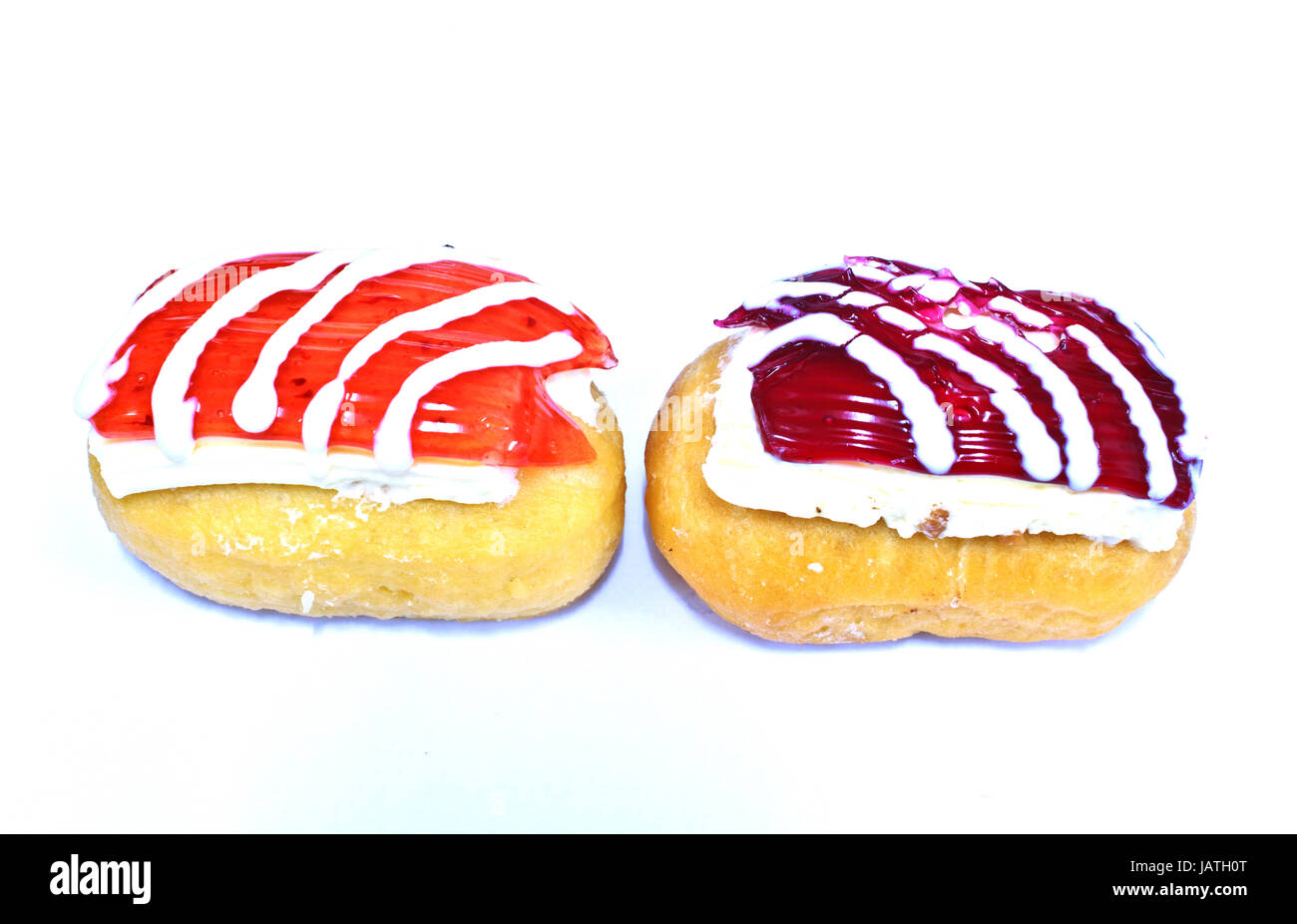 Colorful donut isolated on white background Stock Photo - Alamy