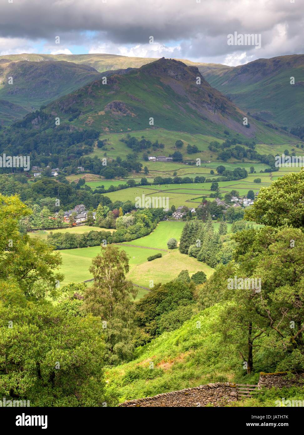 Aerial view of Grasmere, Cumbria, England Stock Photo Alamy