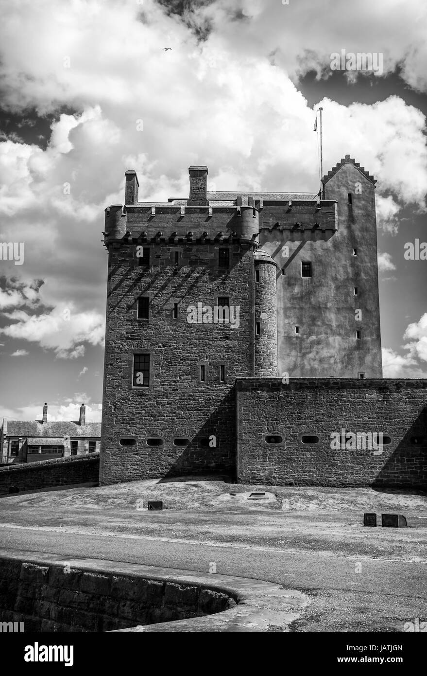 Broughty Castle on the banks of the River Tay Stock Photo