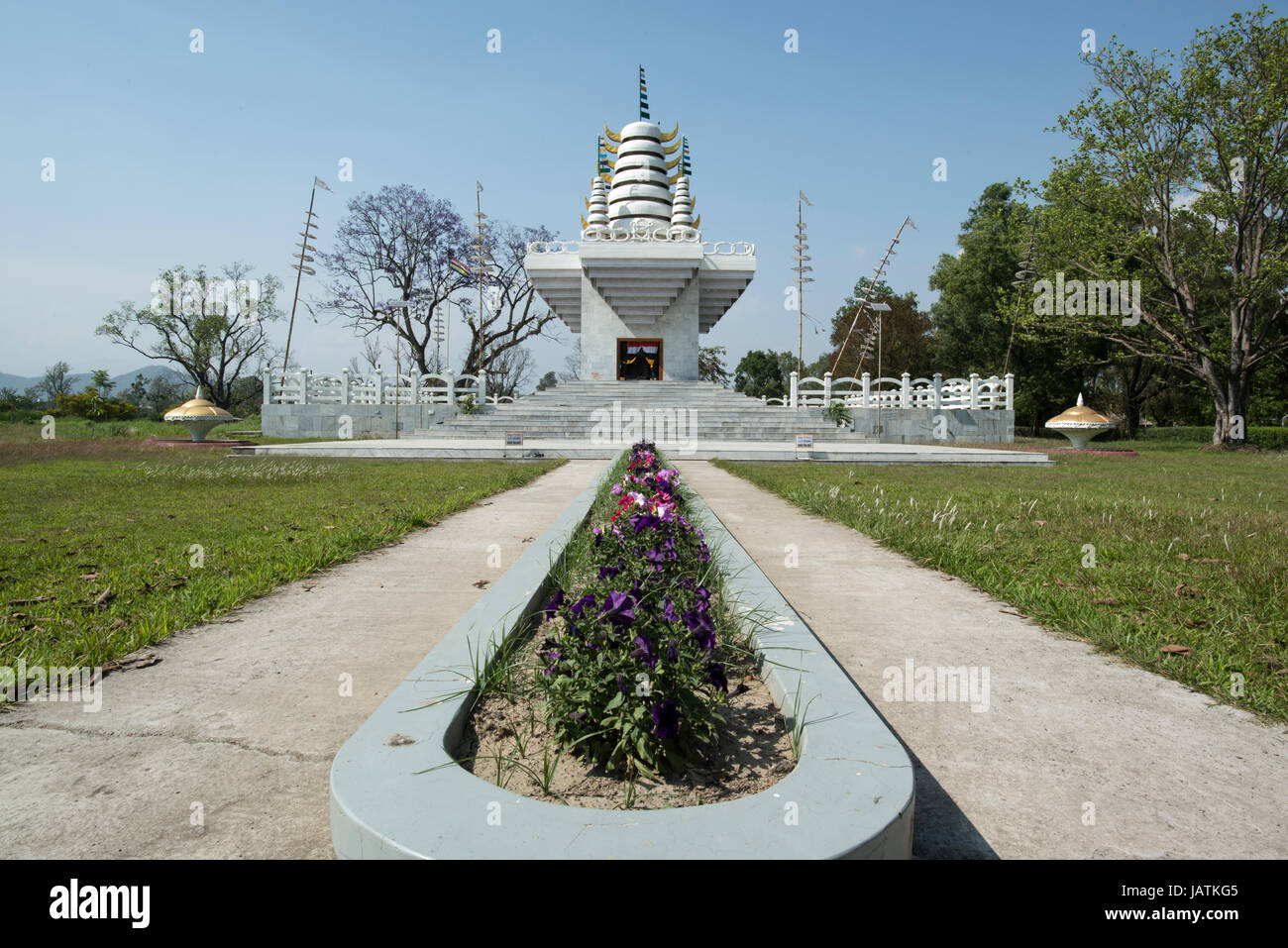 Lord Iputhou Nongda Leireng Pakhangba Temple in the grounds of Kangla Fort, Imphal, Manipur, India Stock Photo