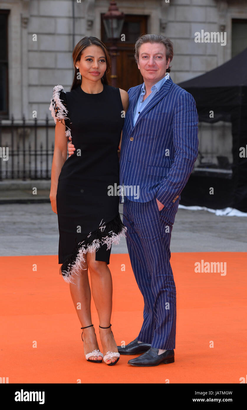 Ceawlin Thynn, Viscount Weymouth and Emma McQuiston arriving for Royal