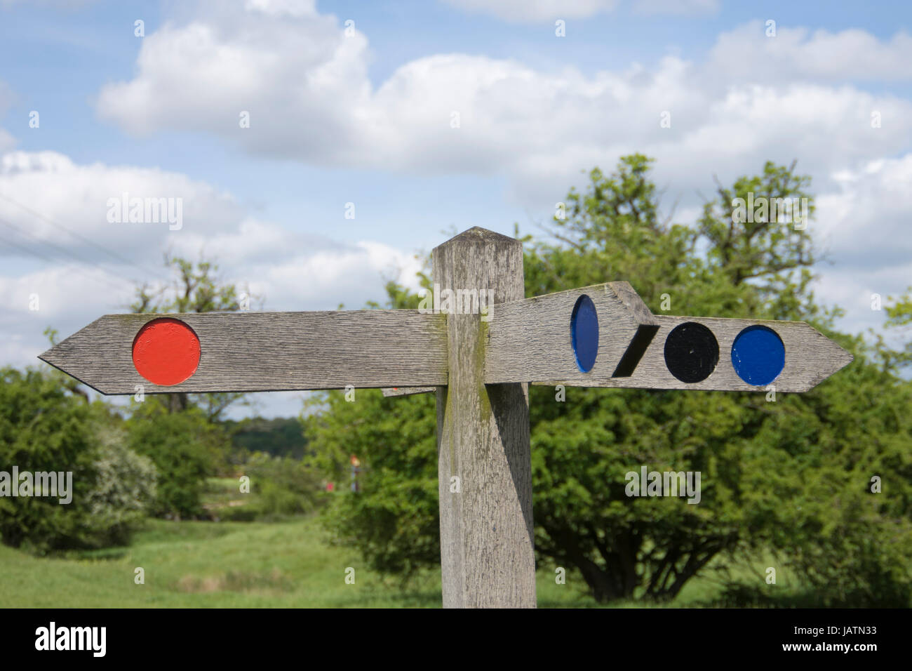 Path route marker Stock Photo - Alamy