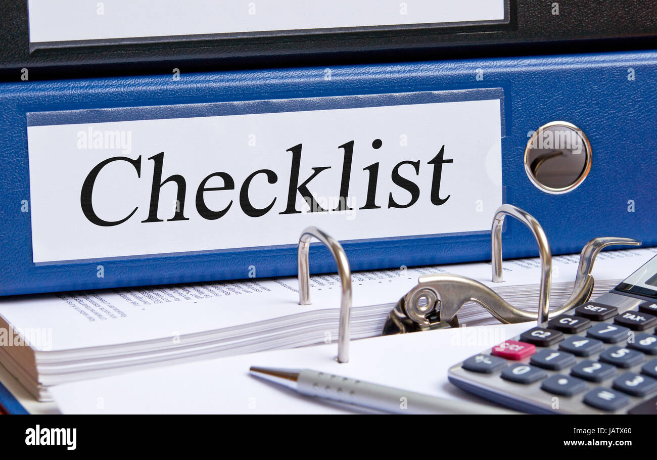 Checklist Stock Photo - Alamy