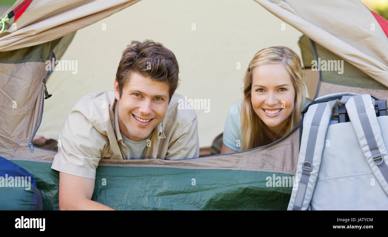 Man woman inside tent hi-res stock photography and images - Alamy