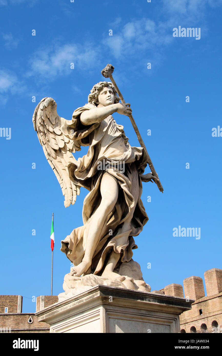 angels on the ponte sant'angelo Stock Photo