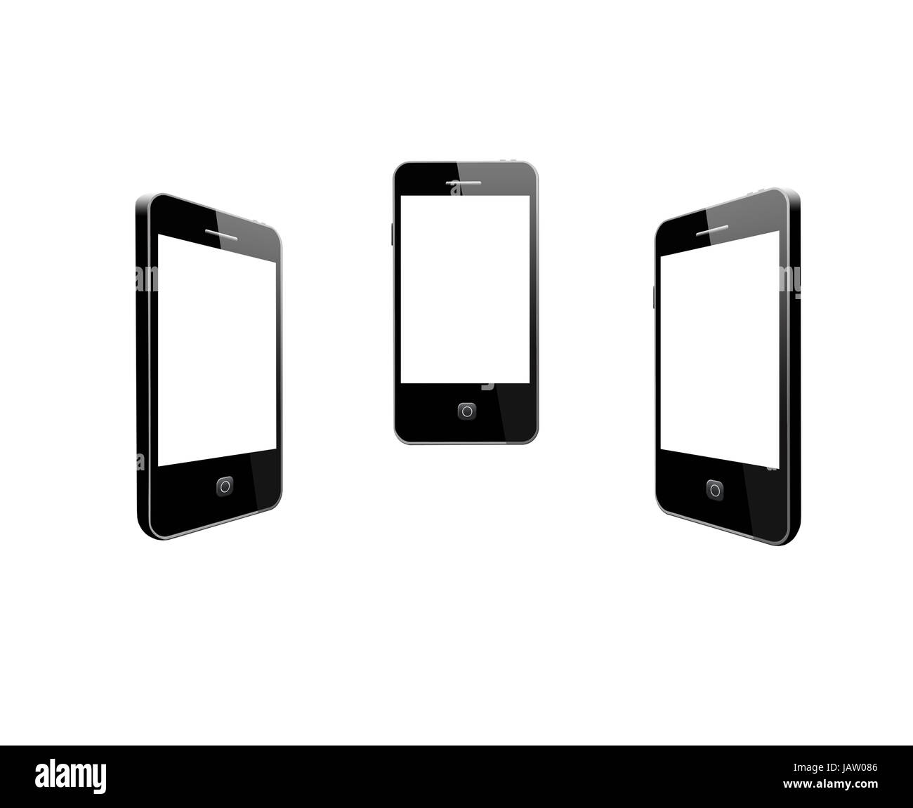 illustration of modern mobile phone isolated on the white background ...
