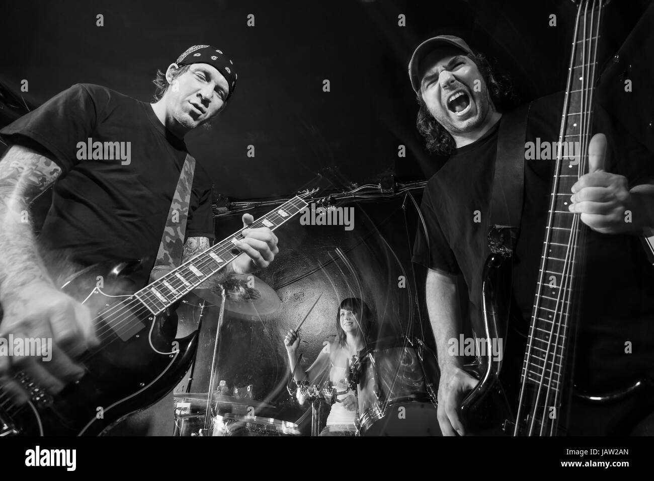 Female artist stage Black and White Stock Photos & Images - Alamy