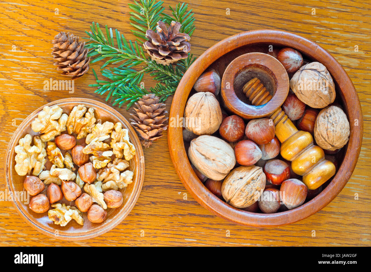 Cracking nuts Stock Photo