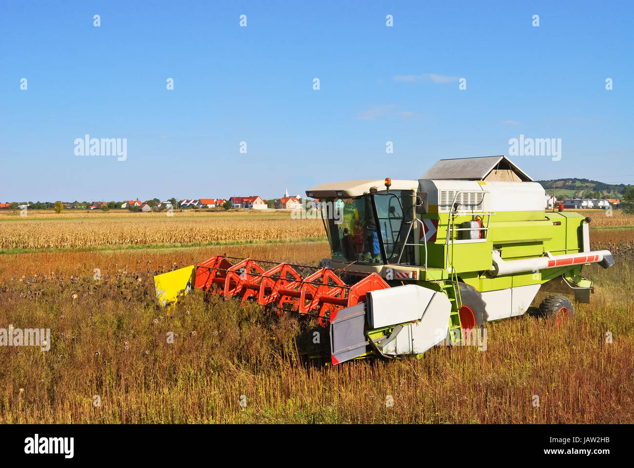 combine harvester at work Stock Photo Alamy