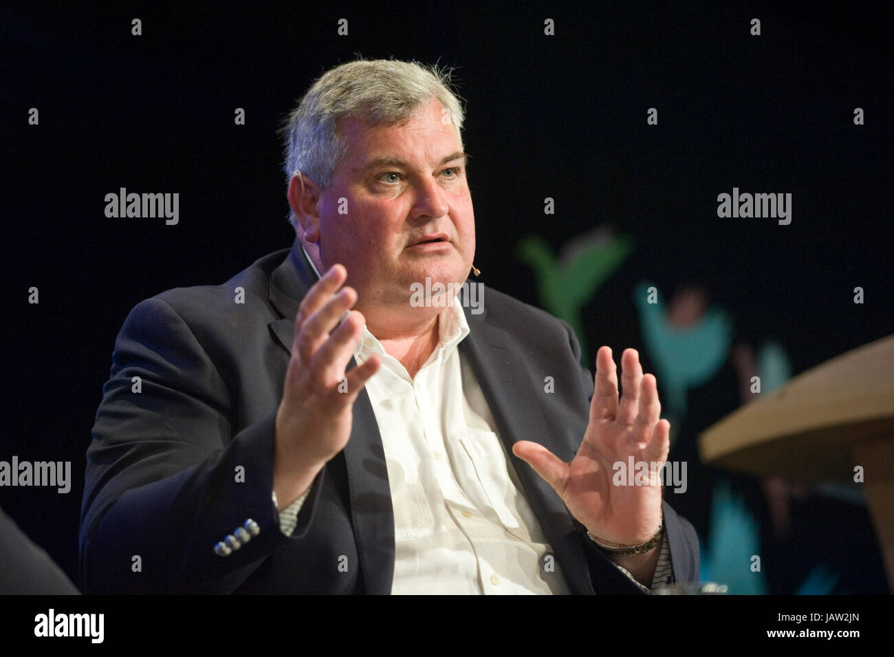 Mark Price British businessman & Minister of State for Trade & Investment speaking on stage at Hay Festival 2017 Hay-on-Wye Powys Wales UK Stock Photo
