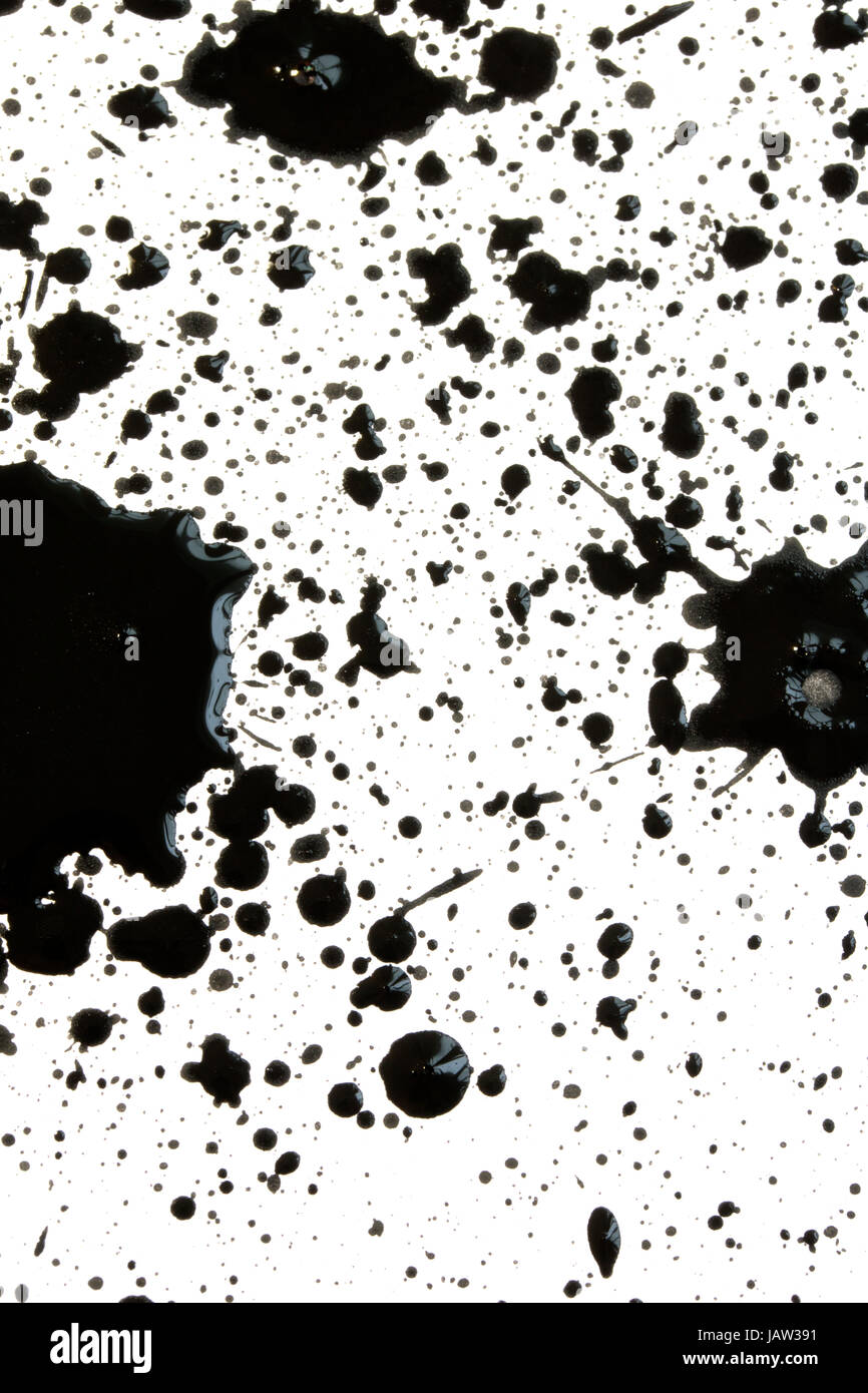 Black and White Abstract Paint Splatters Stock Photo Alamy