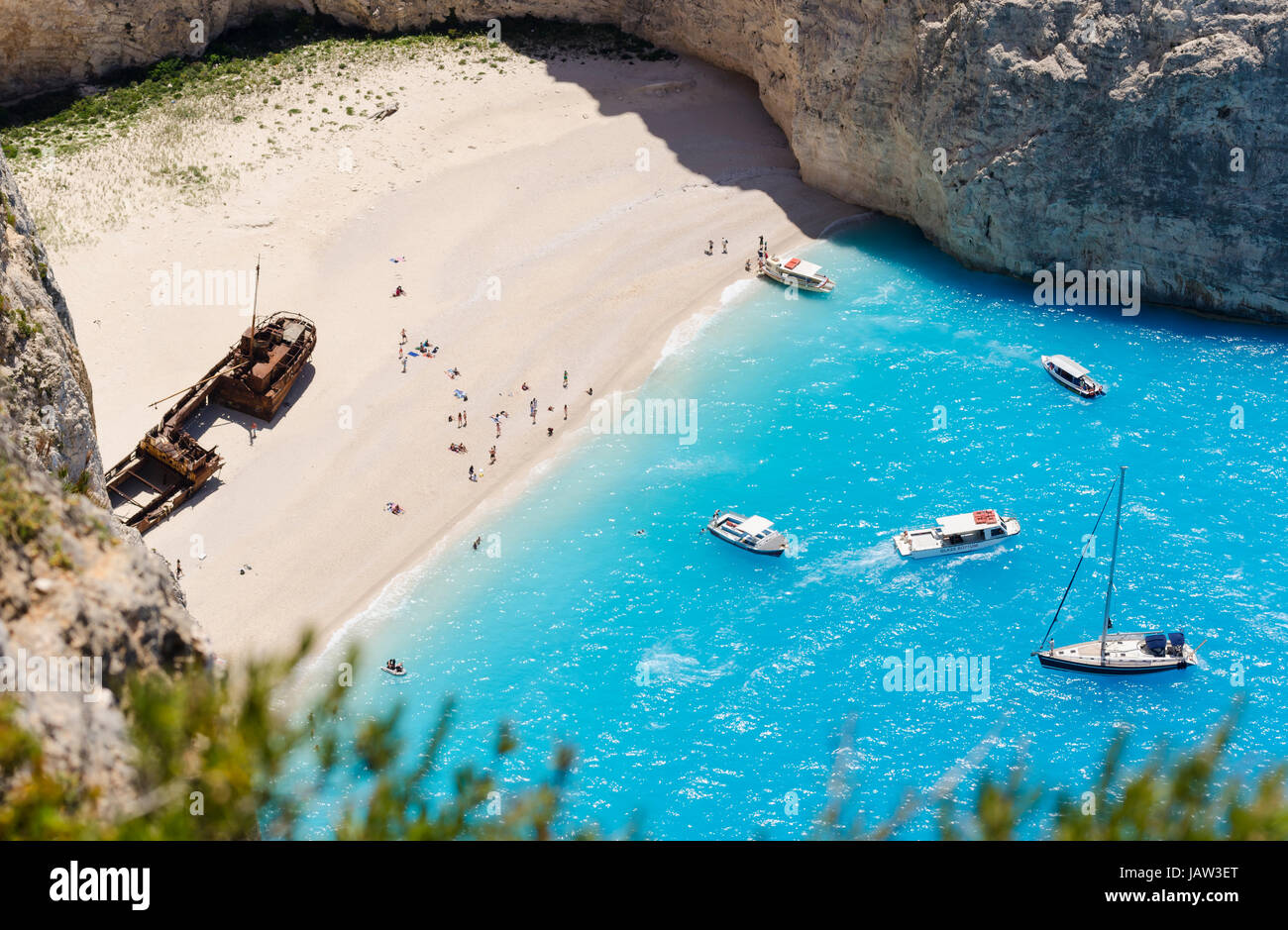 Navagio Beach or Shipwreck Beach, Zakynthos, Greece Stock Photo - Alamy