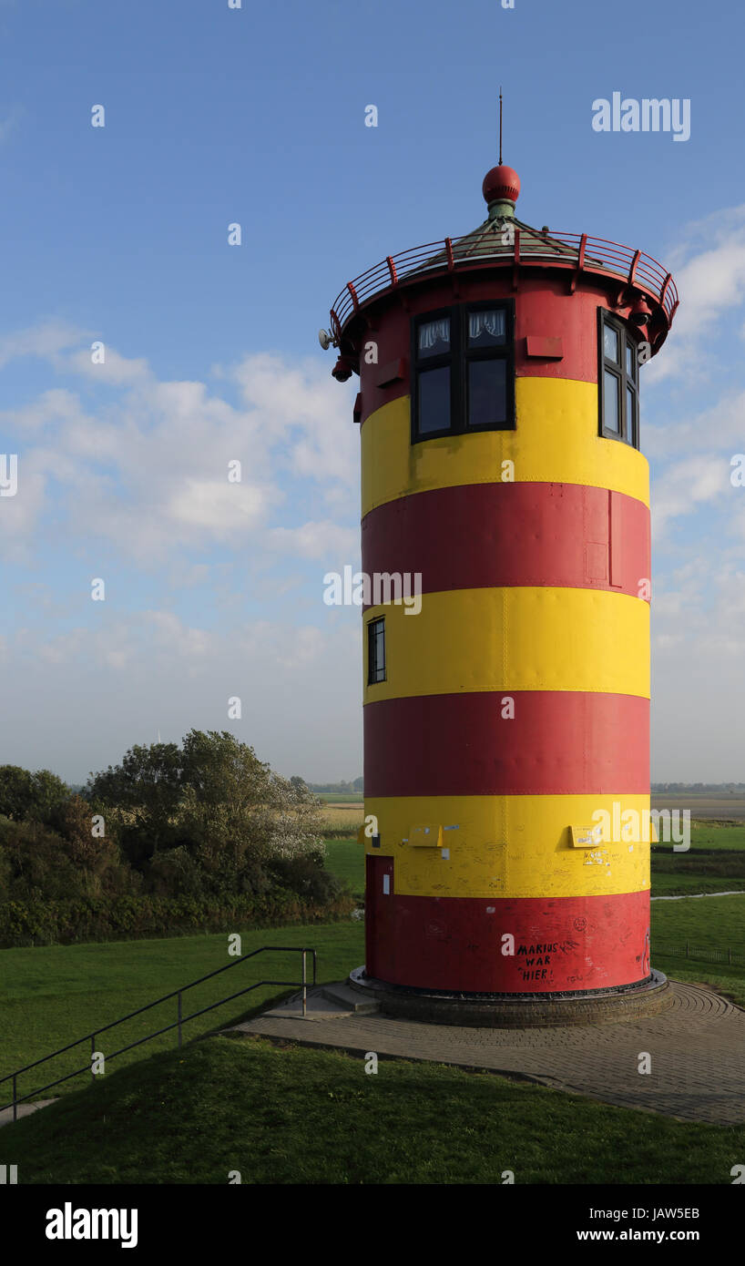 red yellow lighthouse Stock Photo Alamy