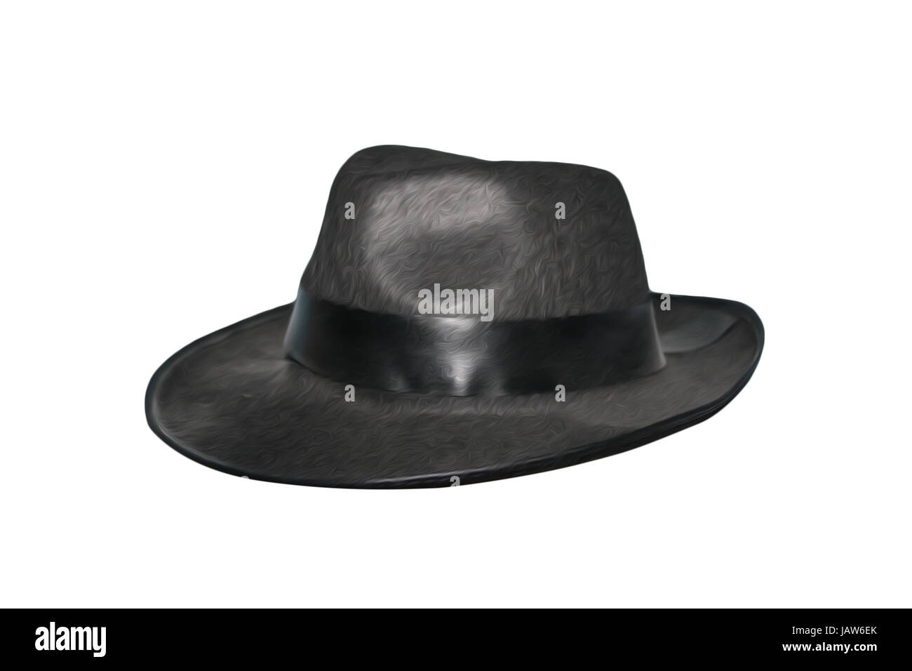 A black hat isolated on white Stock Photo - Alamy
