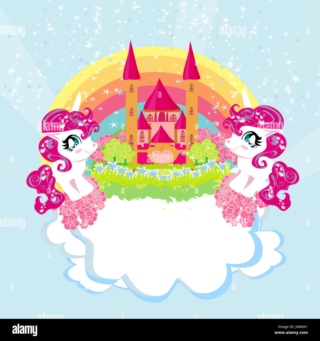 rainbow princess castle