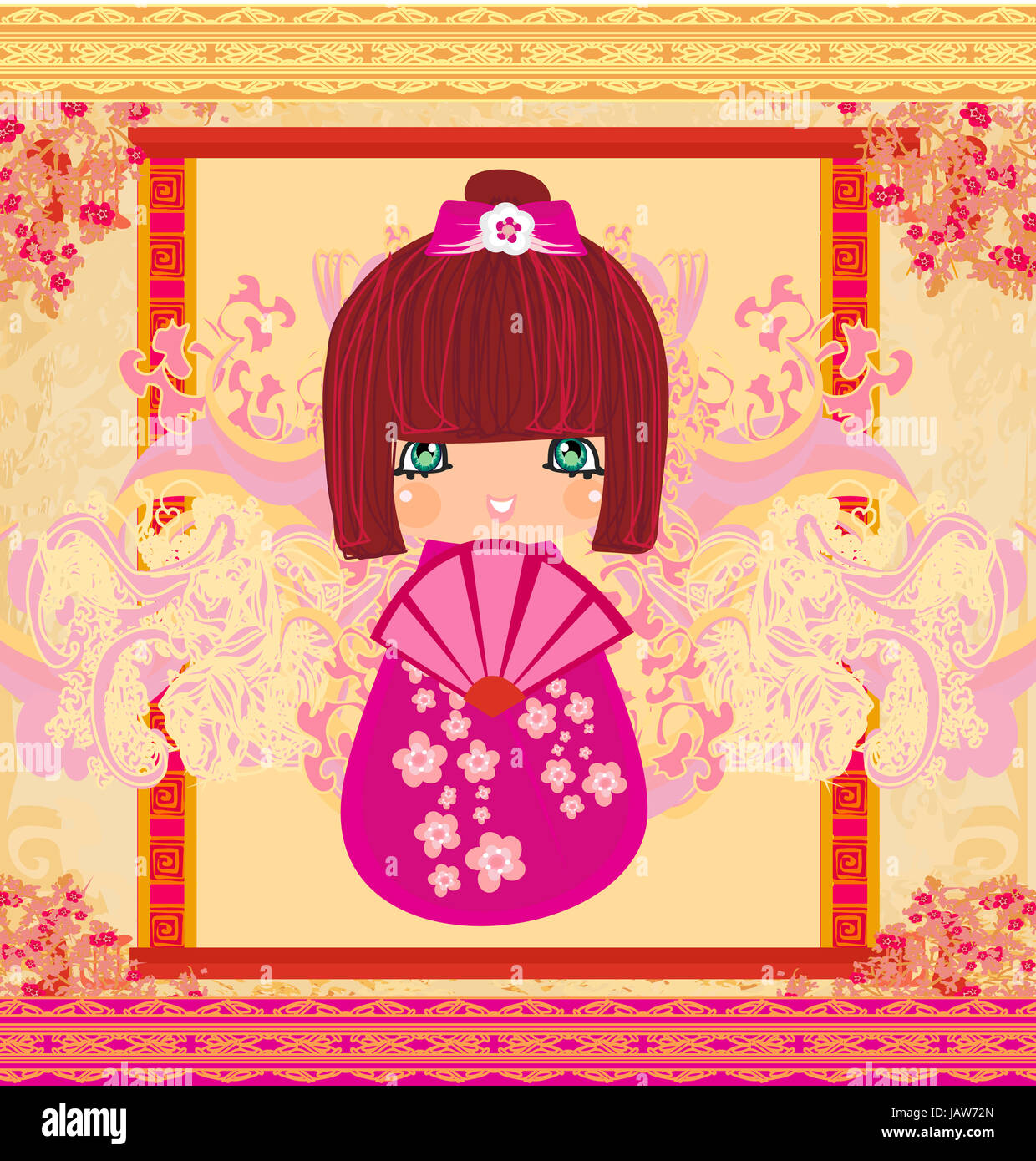 beautiful doll cartoon