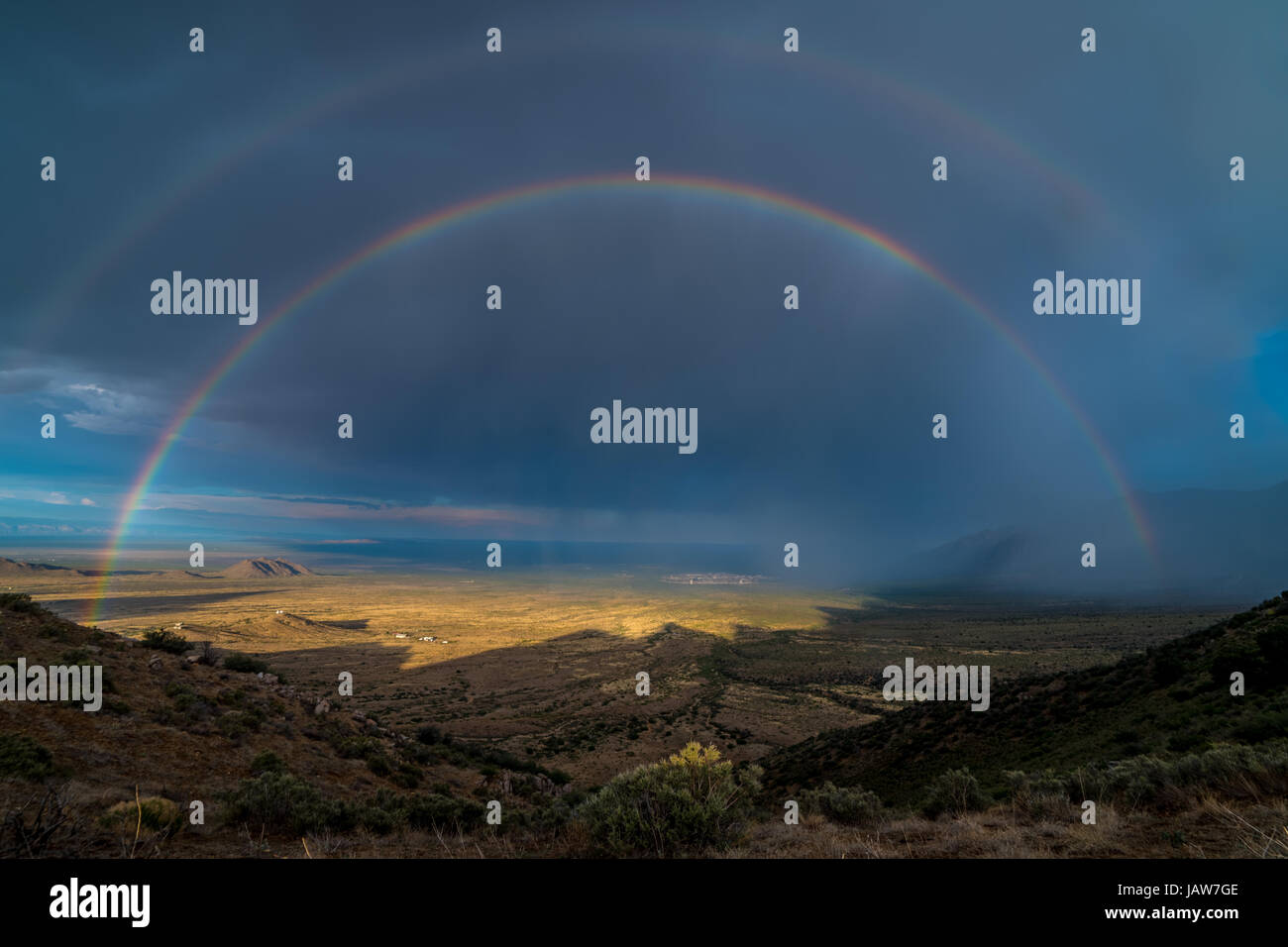 Double Rainbow after the Storm Stock Photo - Alamy