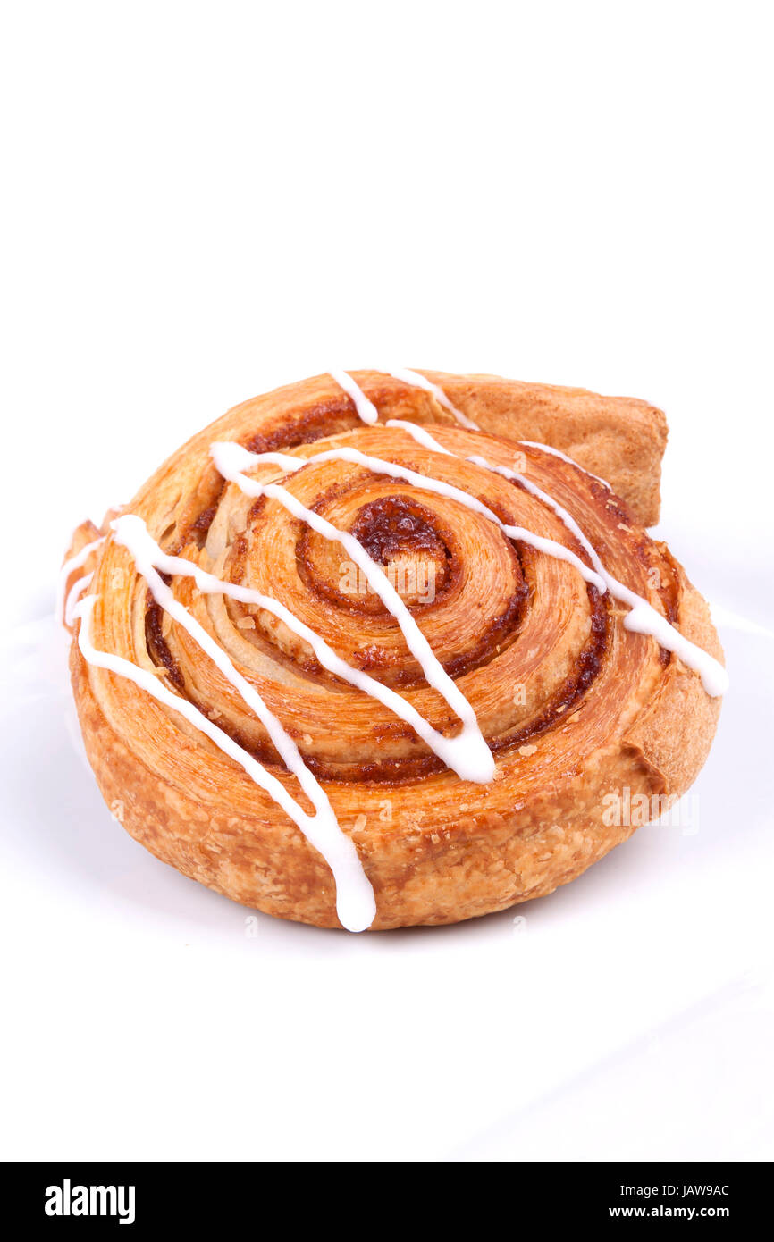 cinnamon danish isolated on white background Stock Photo Alamy