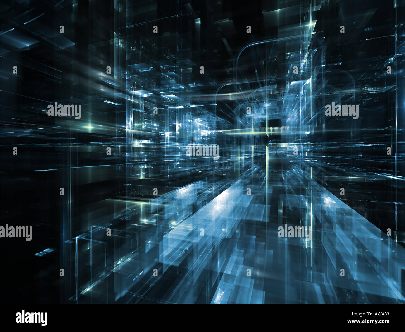 City Lights series. Creative arrangement of technological fractal ...