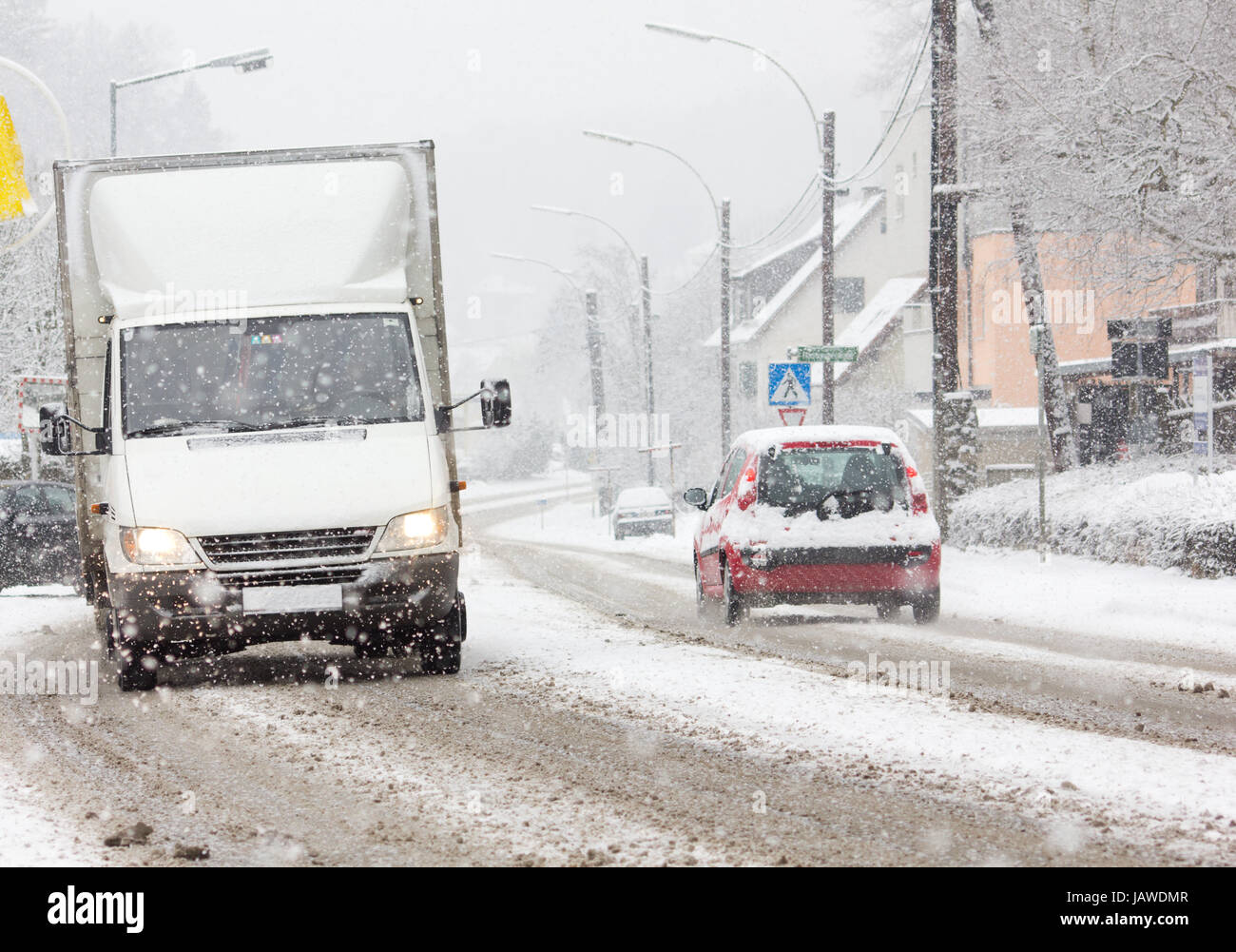 snow chaos Stock Photo