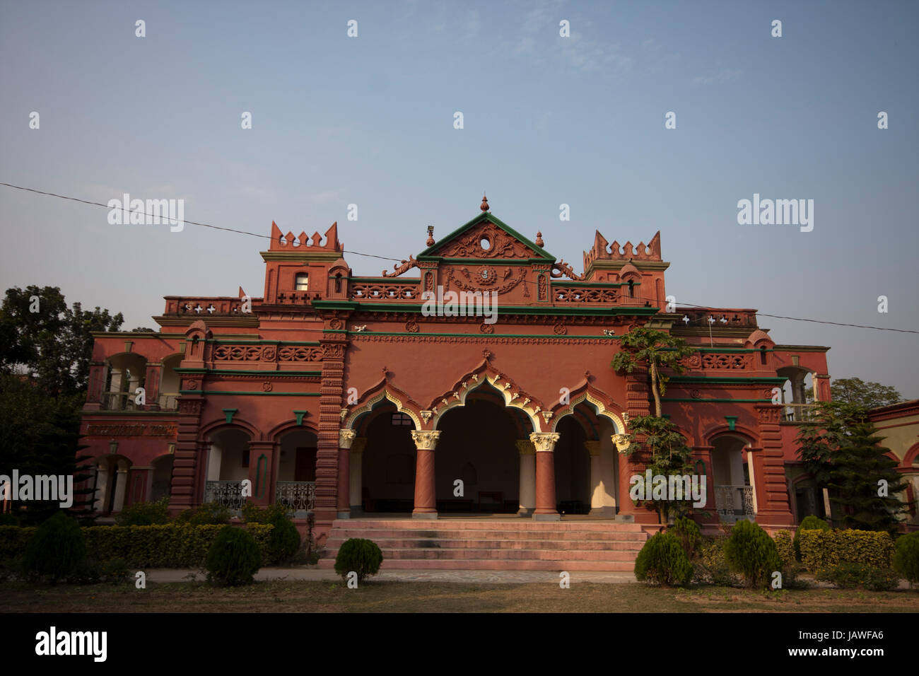 Kalicharan Lodge of Mohera Zamider's Palace at Mirzapur in Tangail. Bangladesh. Stock Photo