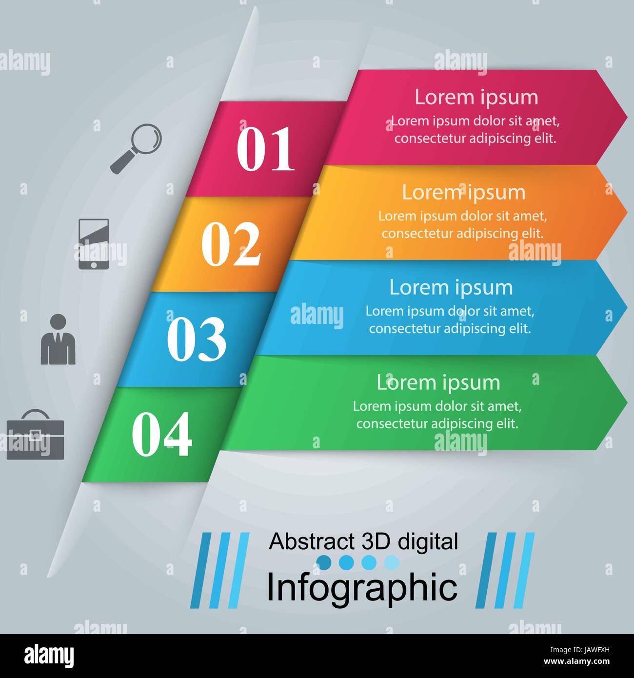 Abstract 3D digital illustration Infographic Stock Vector Image & Art ...