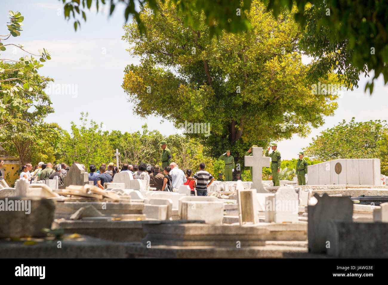 Funeral at cemetery in Havana, Cuba Stock Photo Alamy