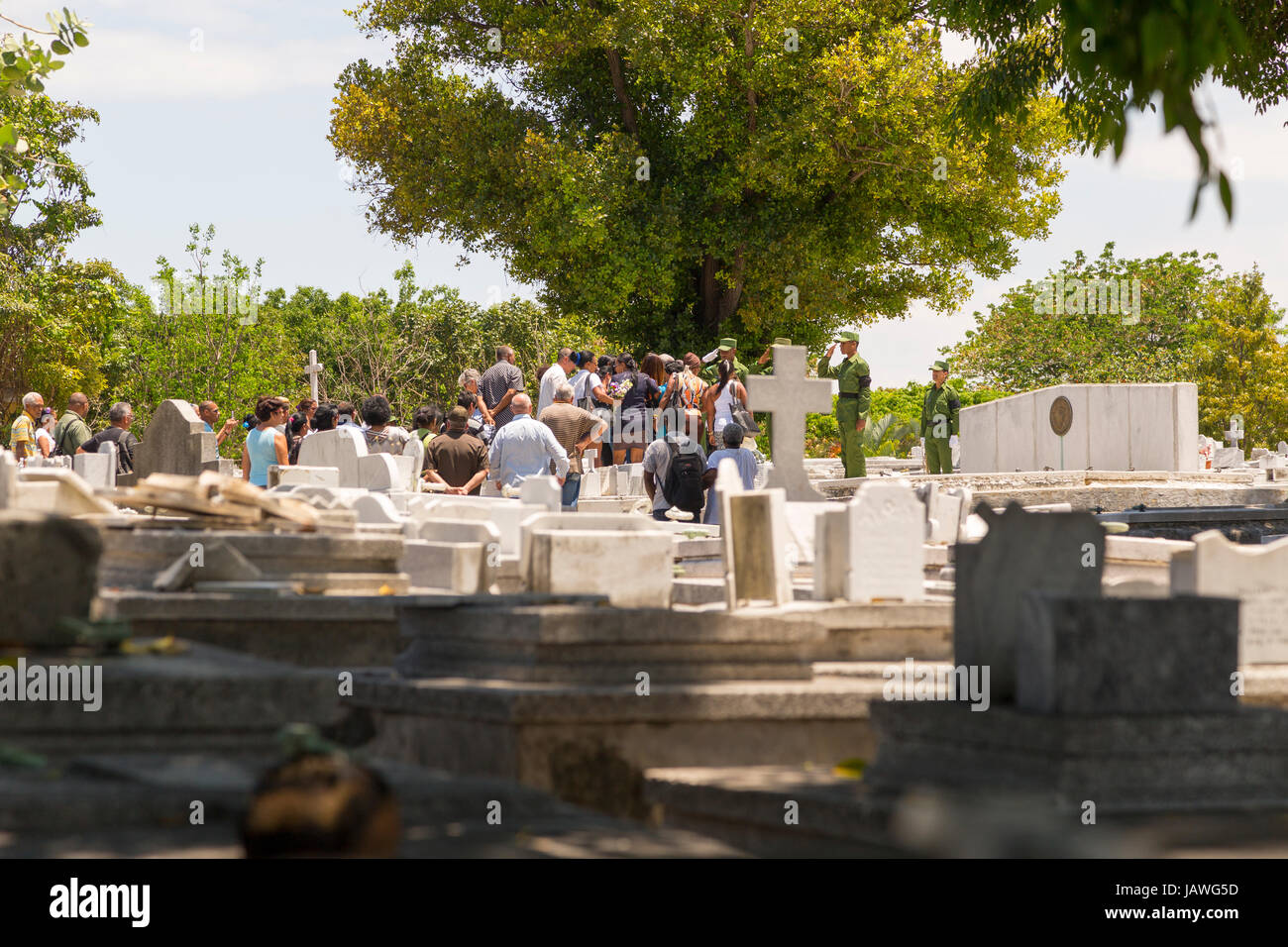 Funeral at cemetery in Havana, Cuba Stock Photo Alamy