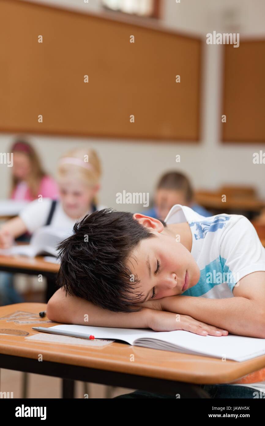 Student taking a break during class Stock Photo - Alamy