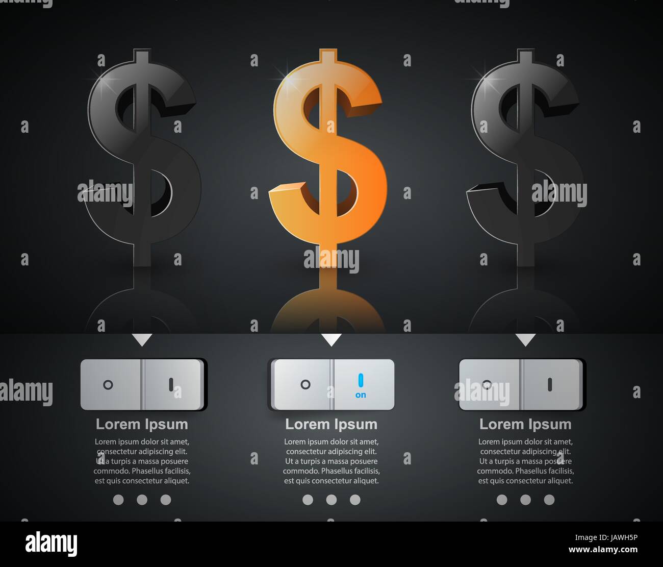 3D infographic design. Dollar icon Stock Vector Image & Art - Alamy