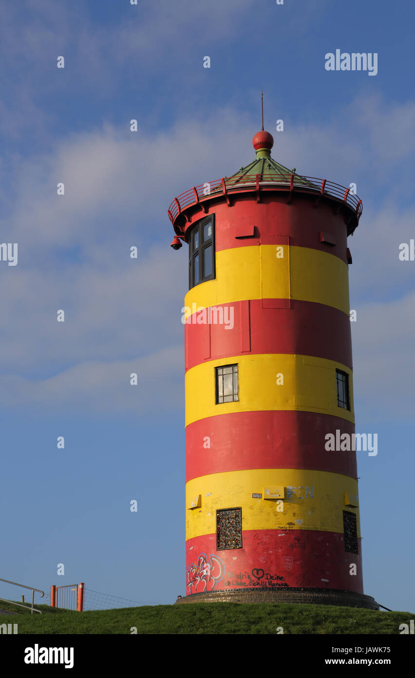 red yellow lighthouse Stock Photo Alamy