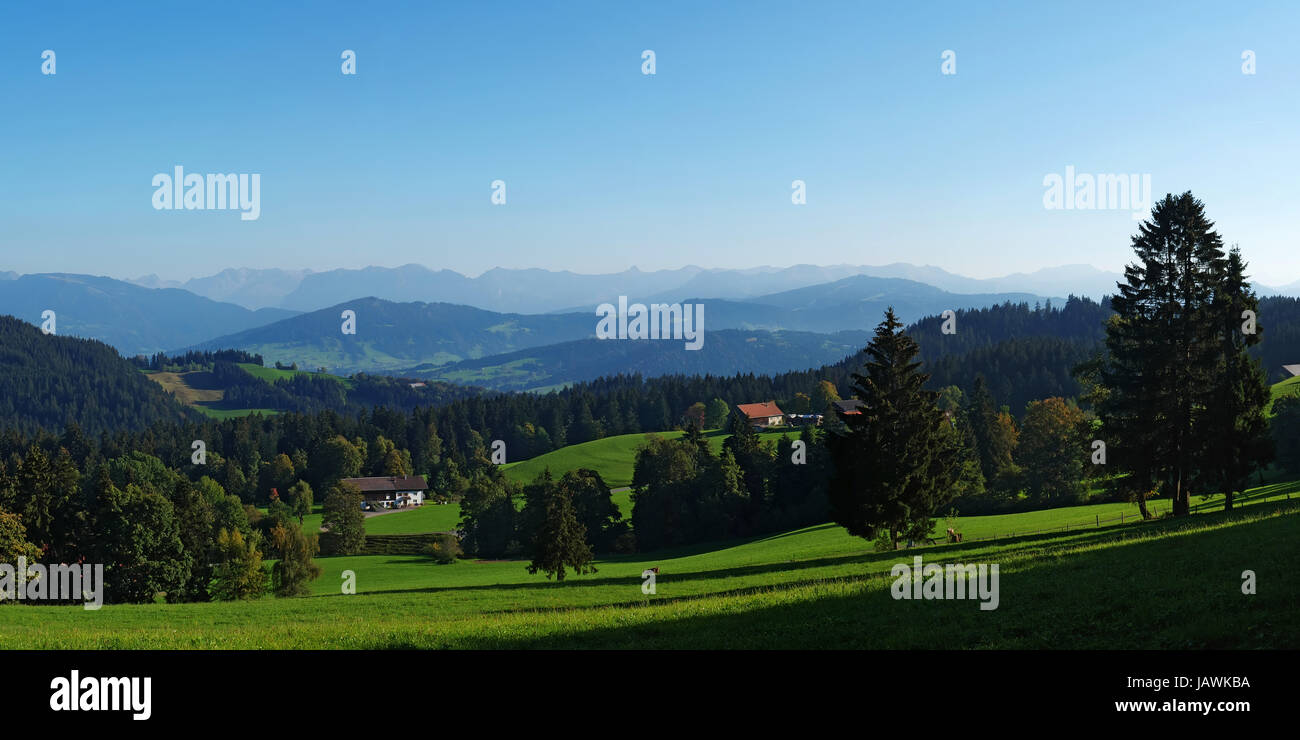 Ausblick in den Bregenzer Wald vom Pfänder Stock Photo - Alamy