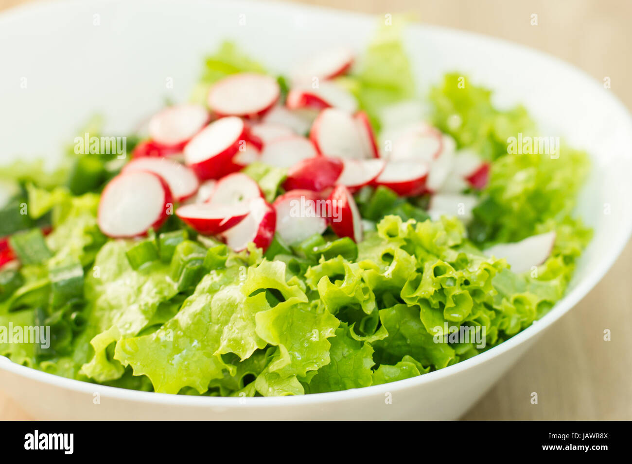 Healthy food fresh green salad Stock Photo - Alamy