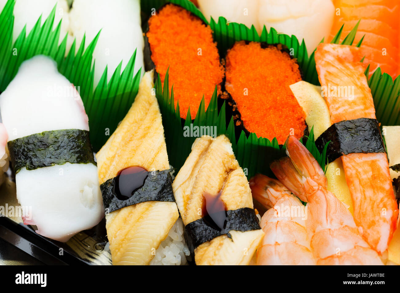 Assorted sushi box Stock Photo Alamy