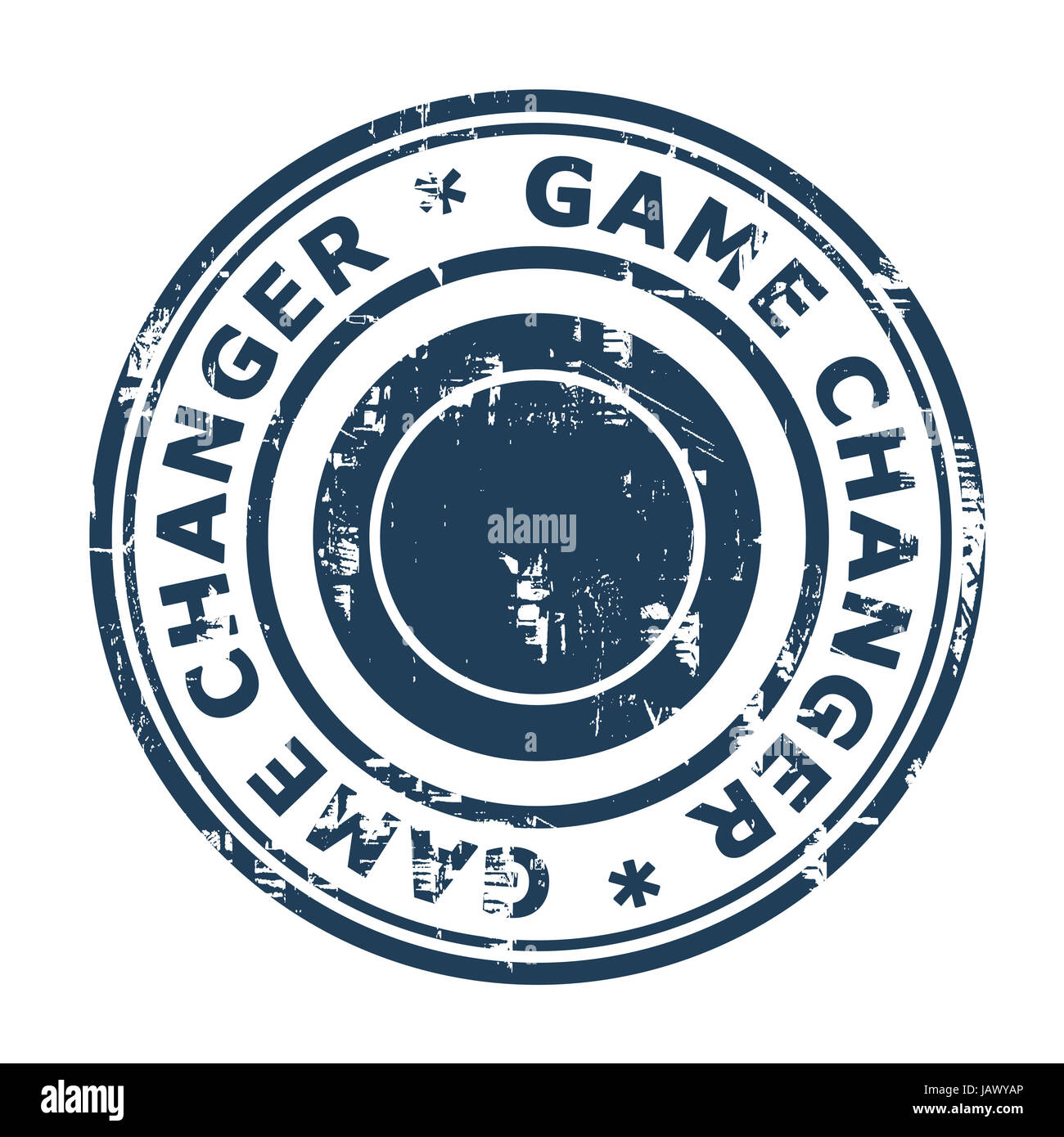 Game Changer business stamp isolated on a white background. Stock Photo