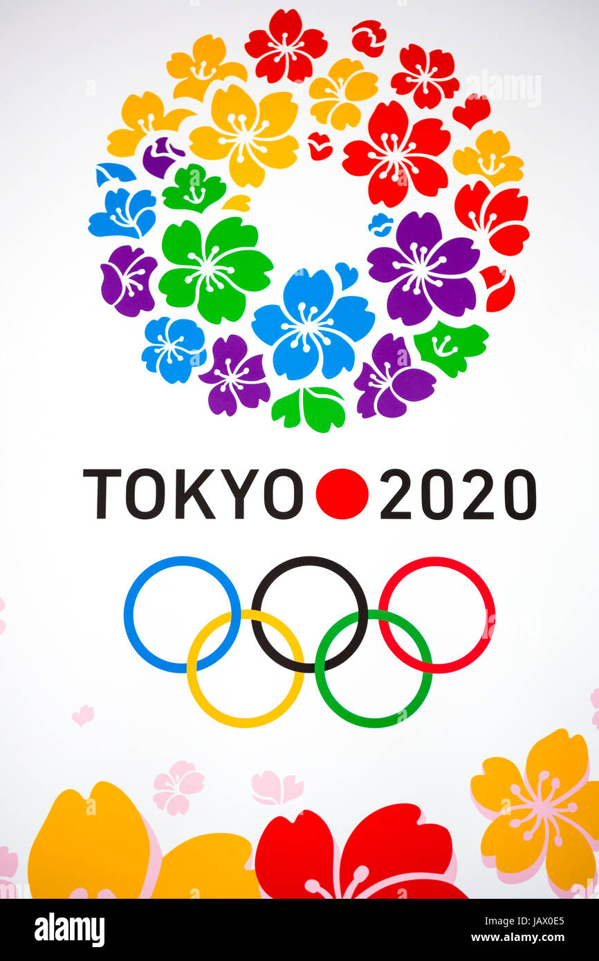 Tokyo, Japan - DEC 12: Poster of 2020 Summer Olympics at the Metropolitan Government Office Building in Shinjuku, Tokyo, Japan on December 12, 2013. On September 7, 2013 at the 125th IOC Session in Buenos Aires, Tokyo won their bid to host the games. Tokyo previously hosted the 1964 Summer Olympics. Stock Photo