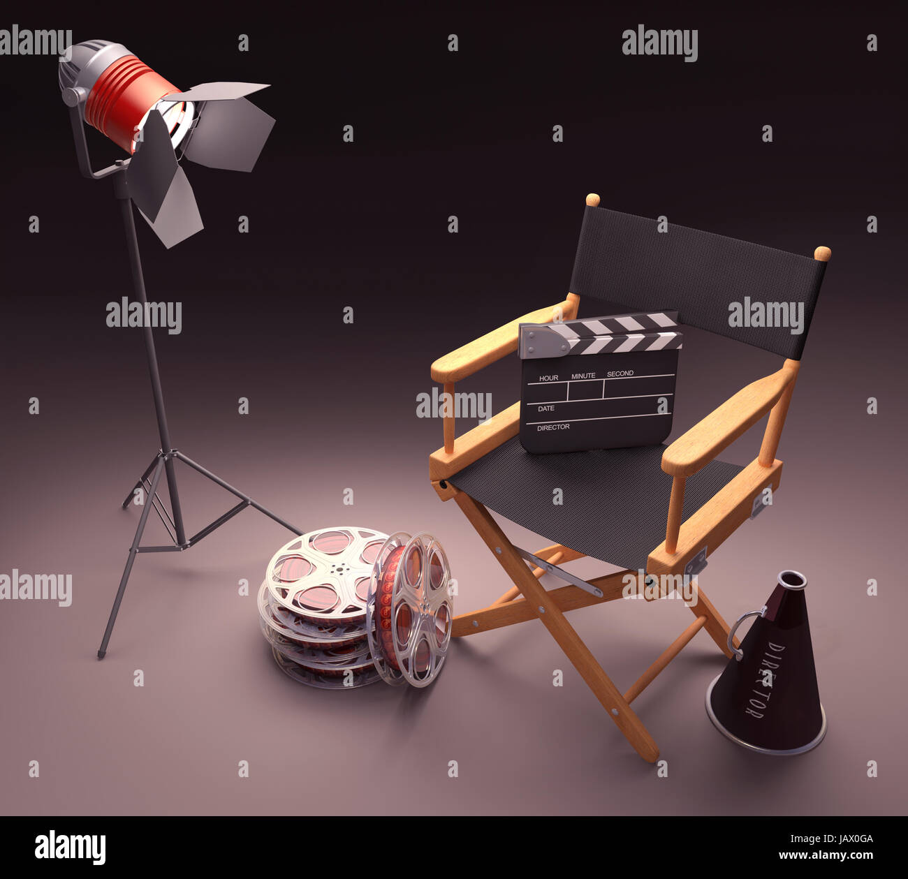 Objects of the film industry, the concept of cinema Stock Photo - Alamy