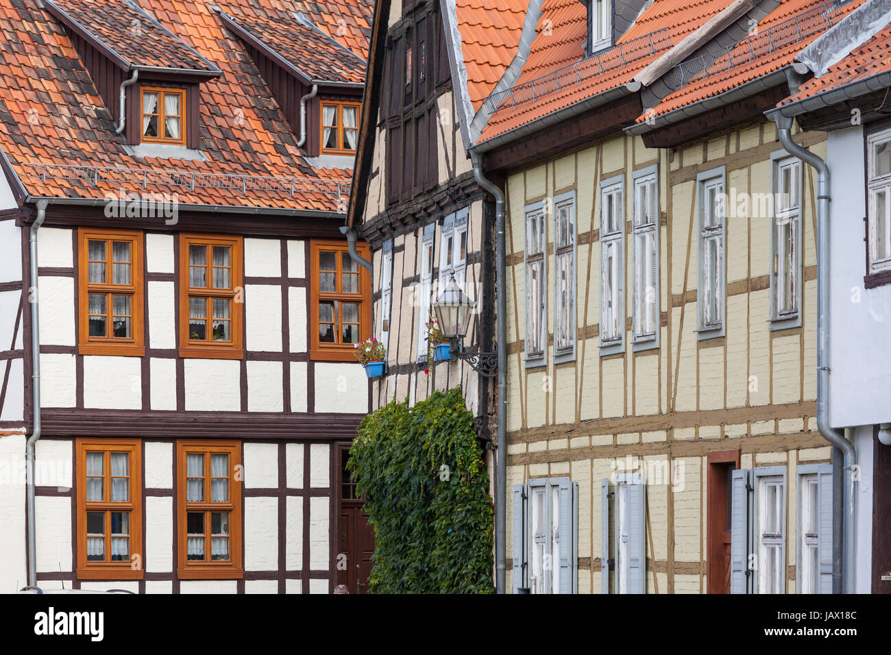 Welterbestadt Quedlinburg Fachwerkhäuser Stock Photo - Alamy