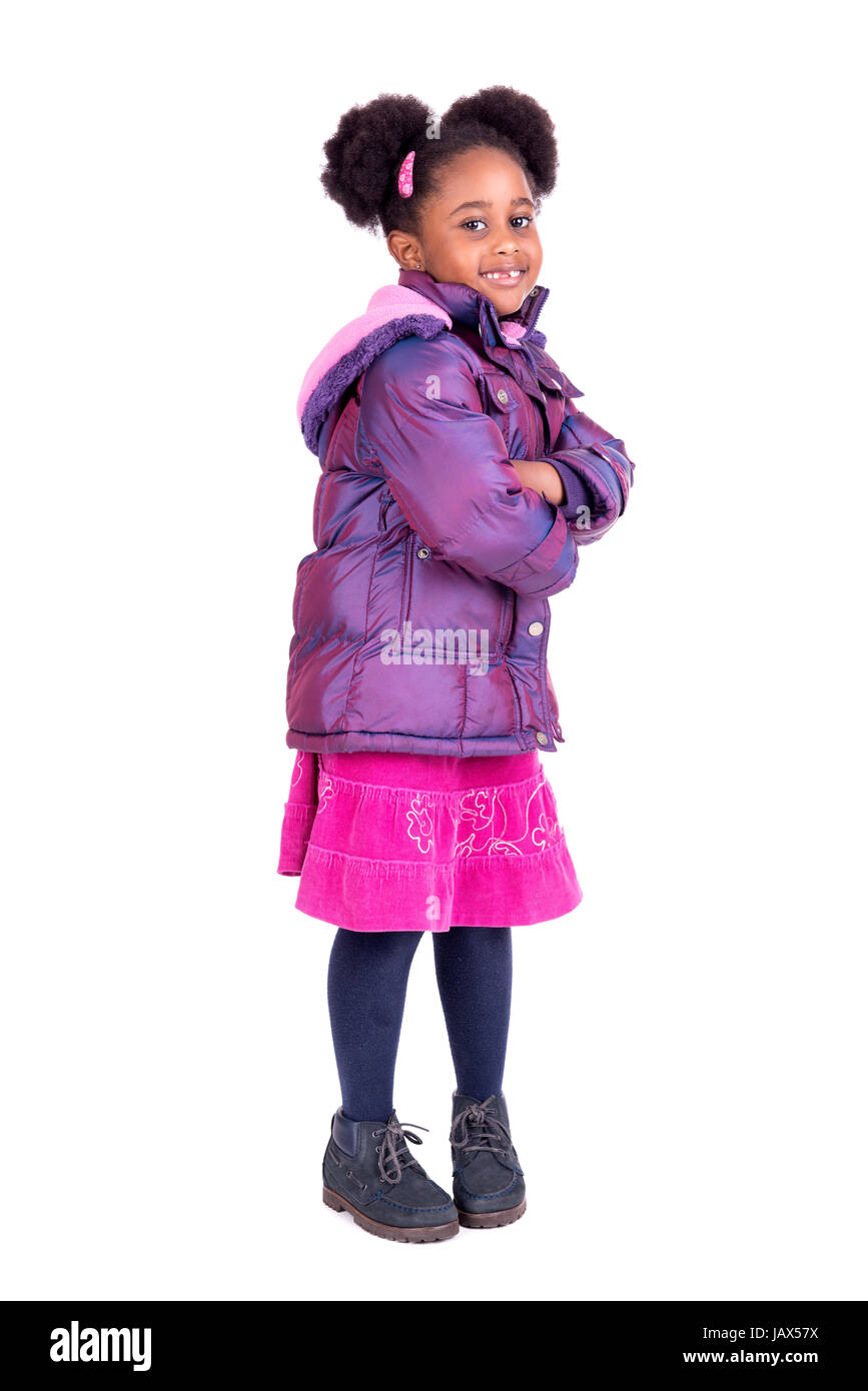 Young girl posing isolated in white Stock Photo - Alamy