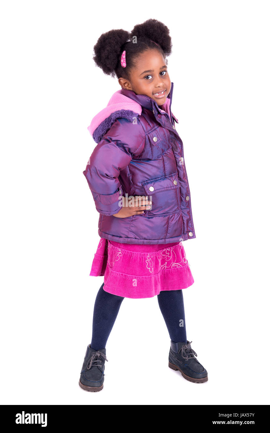 Young girl posing isolated in white Stock Photo - Alamy