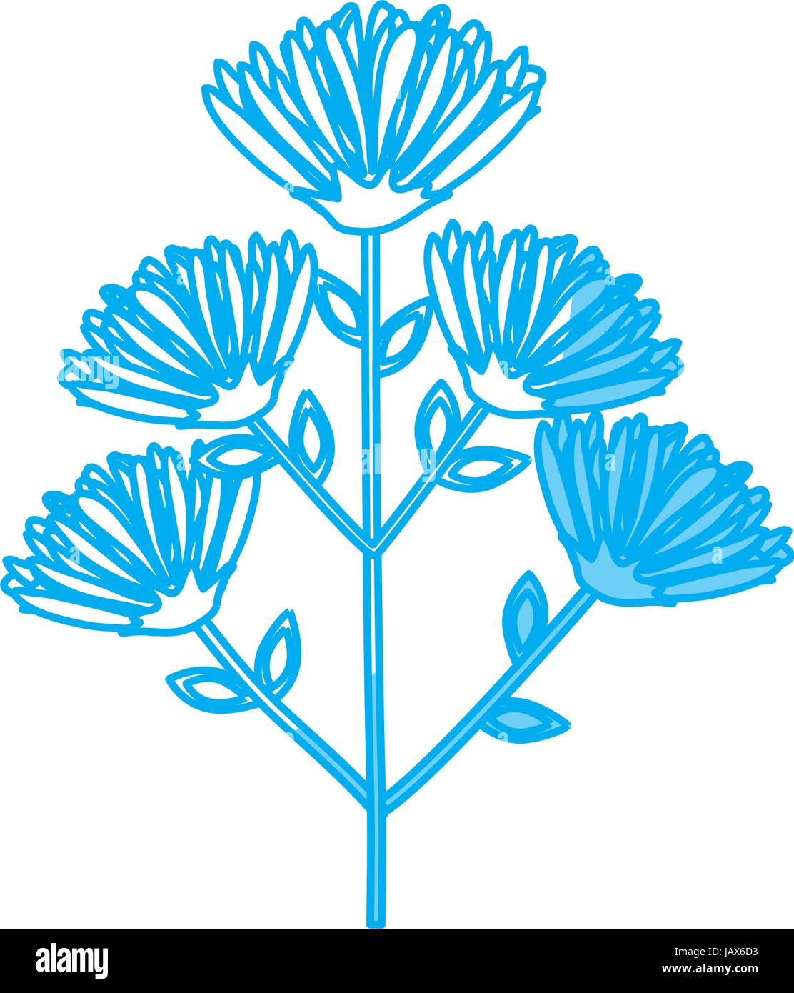 stem with beautiful flowers icon Stock Vector Image & Art - Alamy