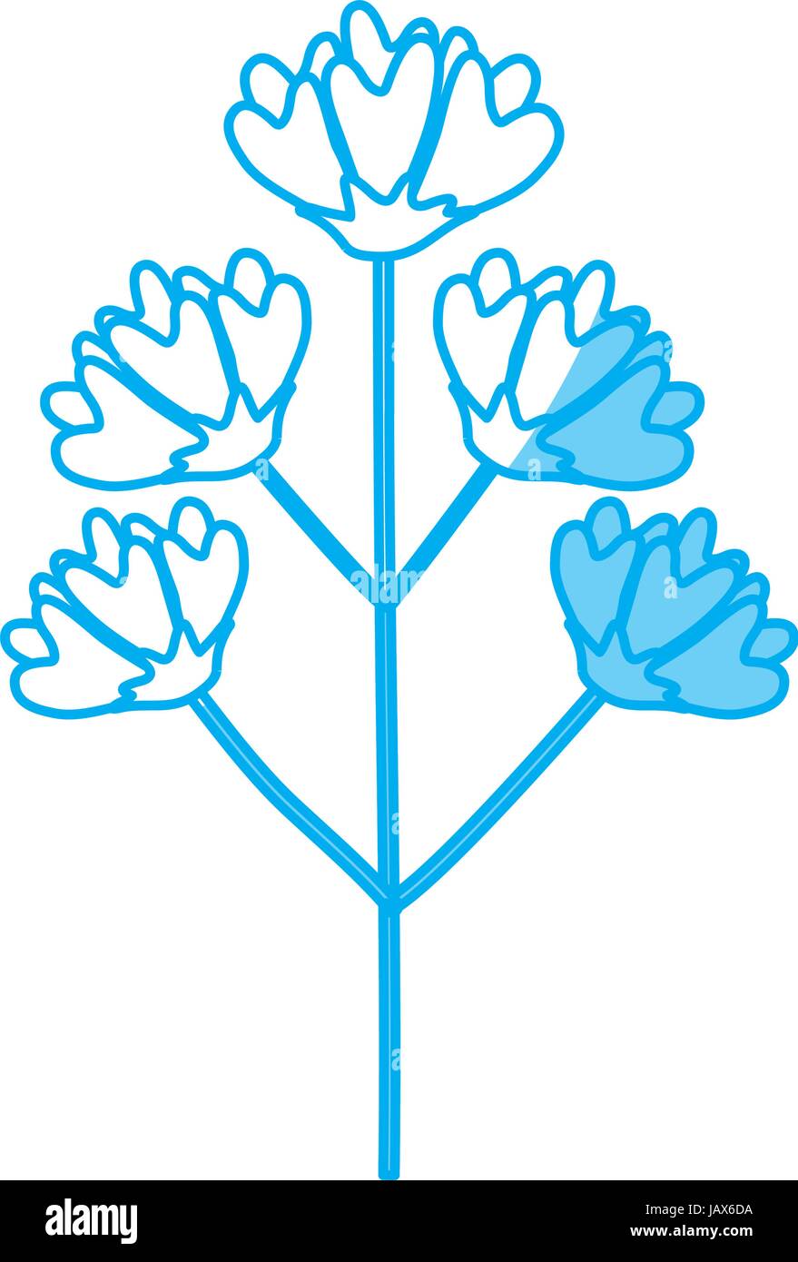 stem with beautiful flowers icon Stock Vector Image & Art - Alamy